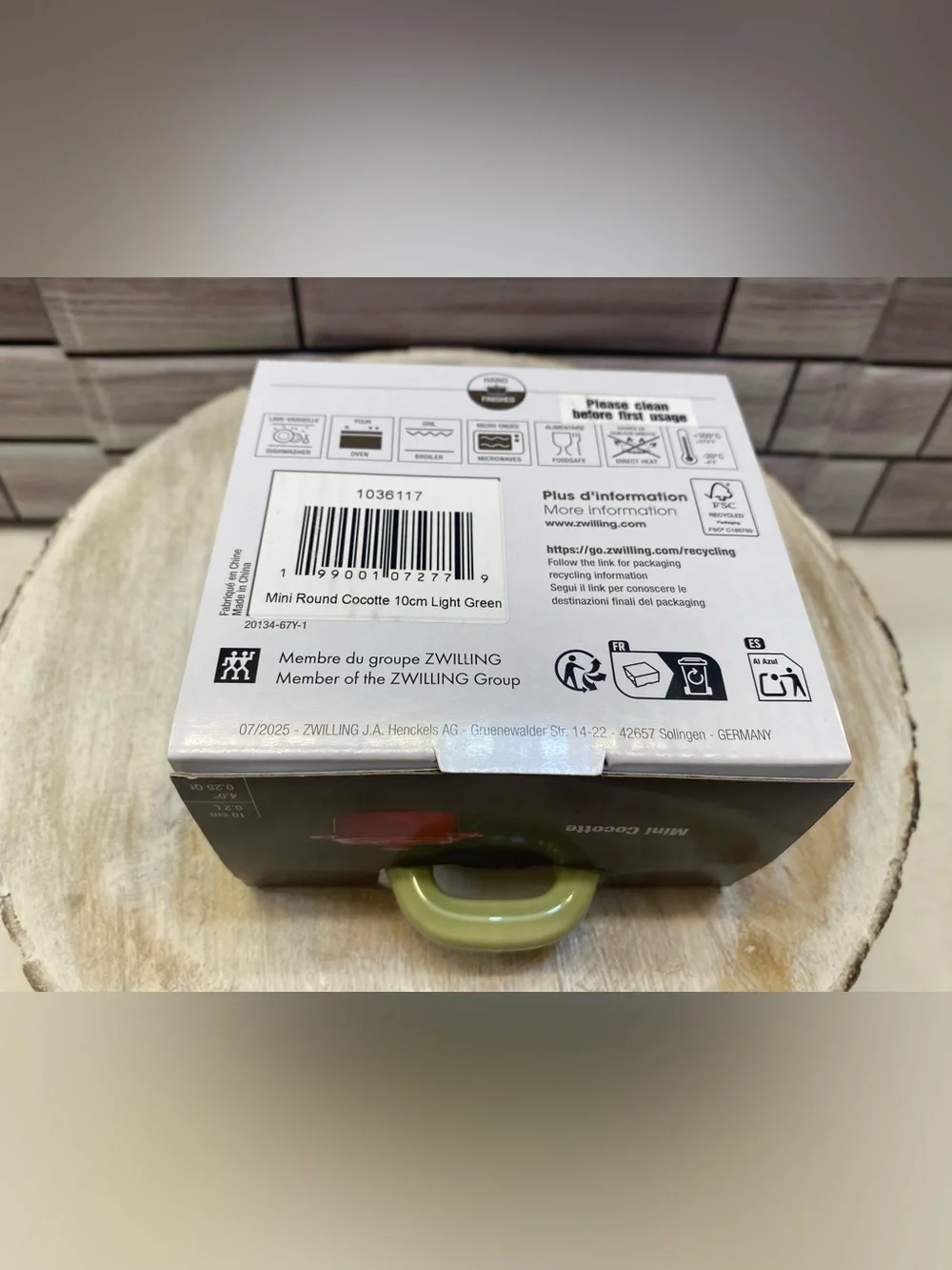 STAUB ❤️Ceramics Mini Round Cocotte 10cm Macaron Light Blue& Green NIB